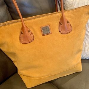 Suede Tulip Tote in Palomino